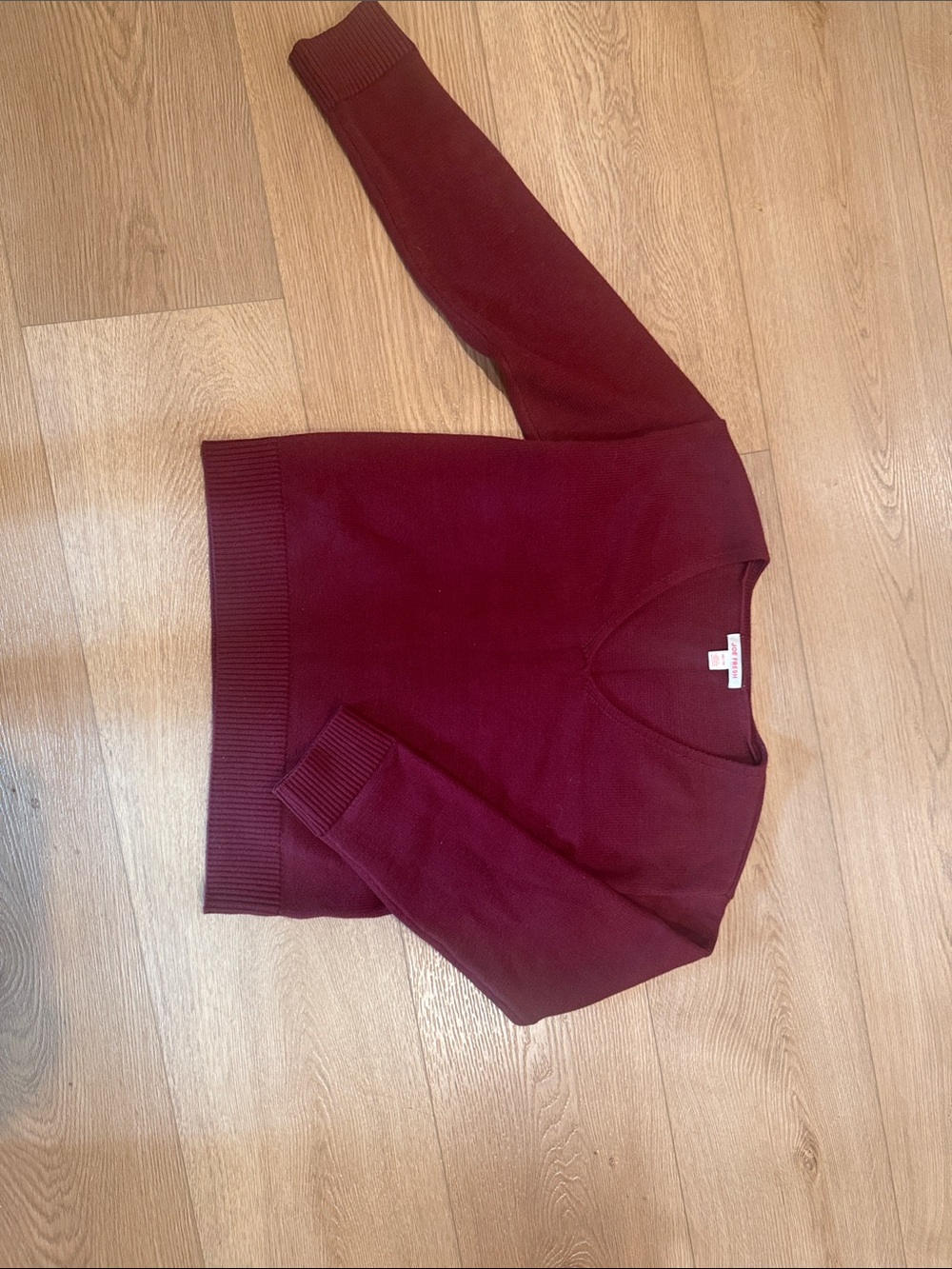 Joe Fresh Burgundy V-Neck Sweater